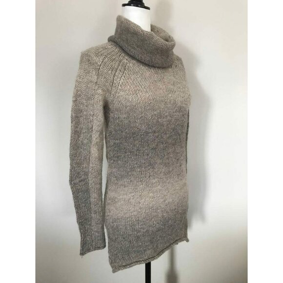 WILFRED Aritzia Sweater Size XXS Tan Gray Ombre Soft Alpaca Wool Blend - Picture 3 of 7